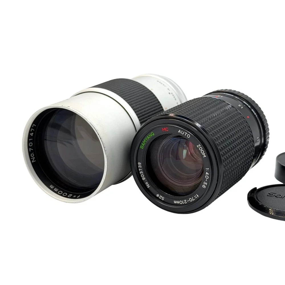 70-210mm f4-5.6 & Auto Aragon 200mm f3.5 Telephoto Lens Minolta SR Mount